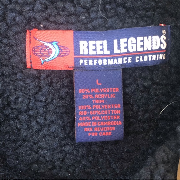 Reel Legends Navy Sherpa Pullover - Picture 11 of 16